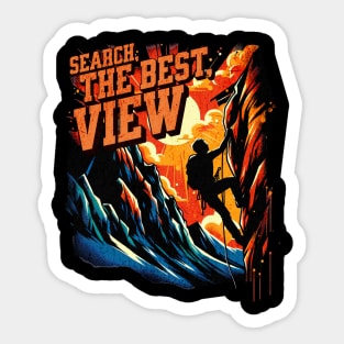 Search the Best View Mountain Climber Design Sticker